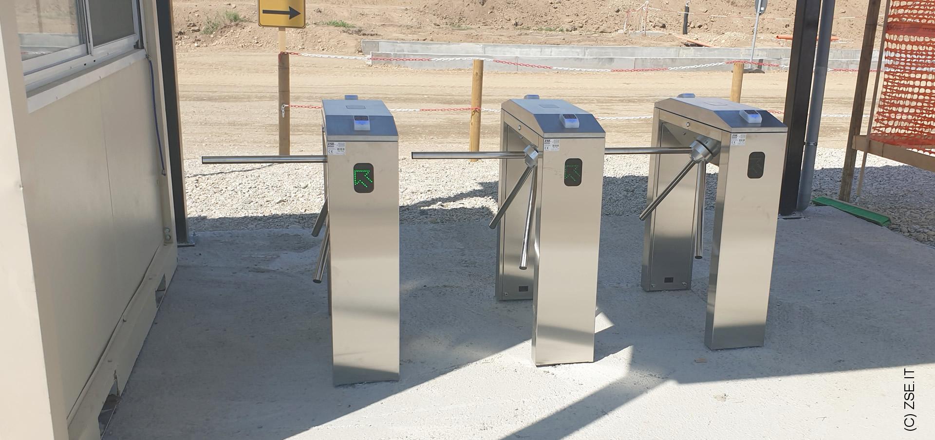 tornelli acciaio inox ingresso cantiere